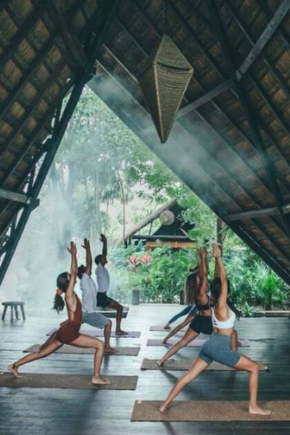 Una imagen de las clases de yoga que se dictan en el hotel.