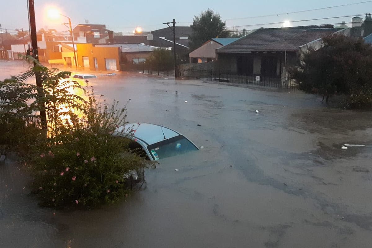Una imagen de las inundaciones en Bahía Blanca, en marzo de este año