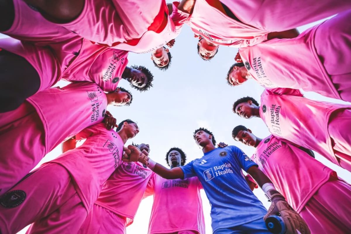 Una imagen de los jugadores juveniles de Inter Miami