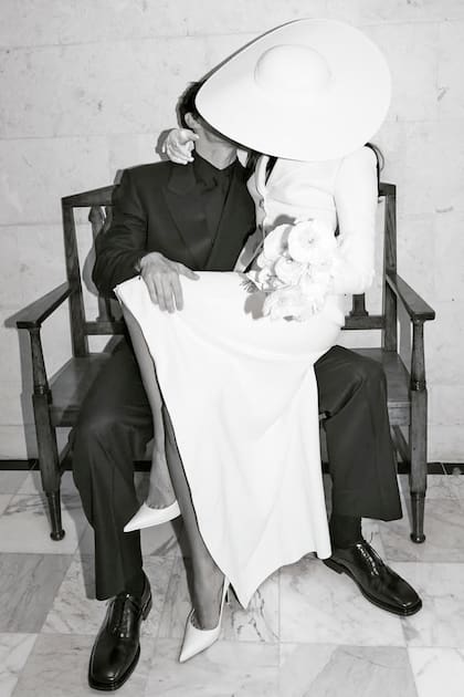 Una imagen de los recién casados tras dos años de noviazgo