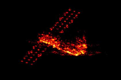 Una imagen de radar del satélite Tiangong-1, que se desintegró al regresar a la Tierra y se hundió en el Pacífico Sur, en 2018.
