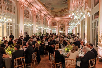 Una
imagen de uno de los salones
donde se hizo el banquete.
