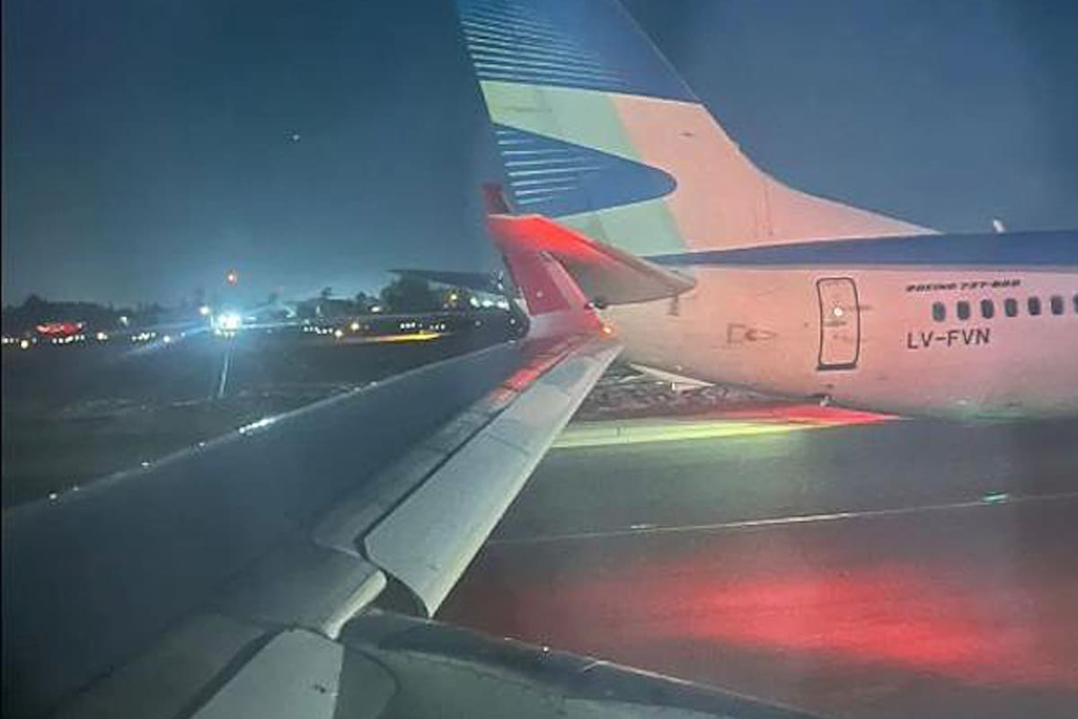 Una imagen del accidente en el aeropuerto de Santiago de Chile