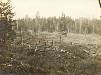 Una imagen del archivo Sokolov: el lugar donde hallaron los cuerpos de los zares