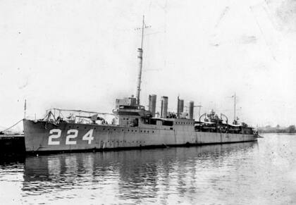 Una imagen del destructor USS Stewart tomada previa a la Segunda Guerra Mundial.