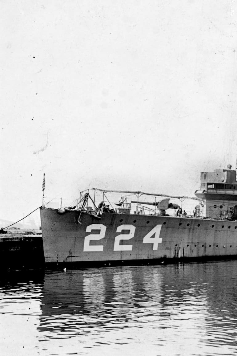 Una imagen del destructor USS Stewart tomada previa a la Segunda Guerra Mundial.