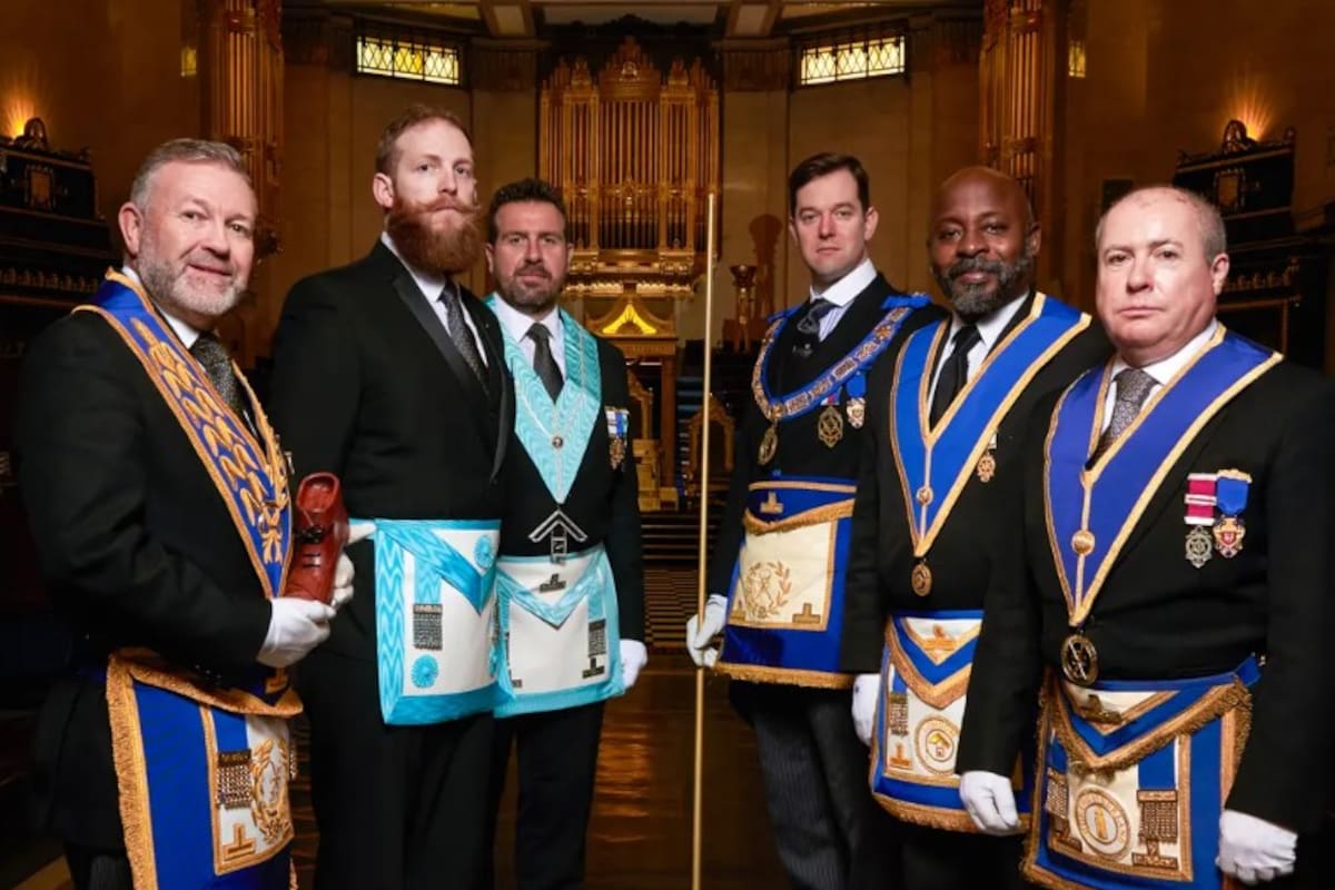 Una imagen del documental Inside the Freemasons, de 2017, que exploraba el mundo de la masonería