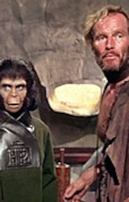 Una imagen del film El planeta de los simios, de 1965, con Charlton Heston. Le seguiría luego una serie de tevé y una saga que hoy parece interminable