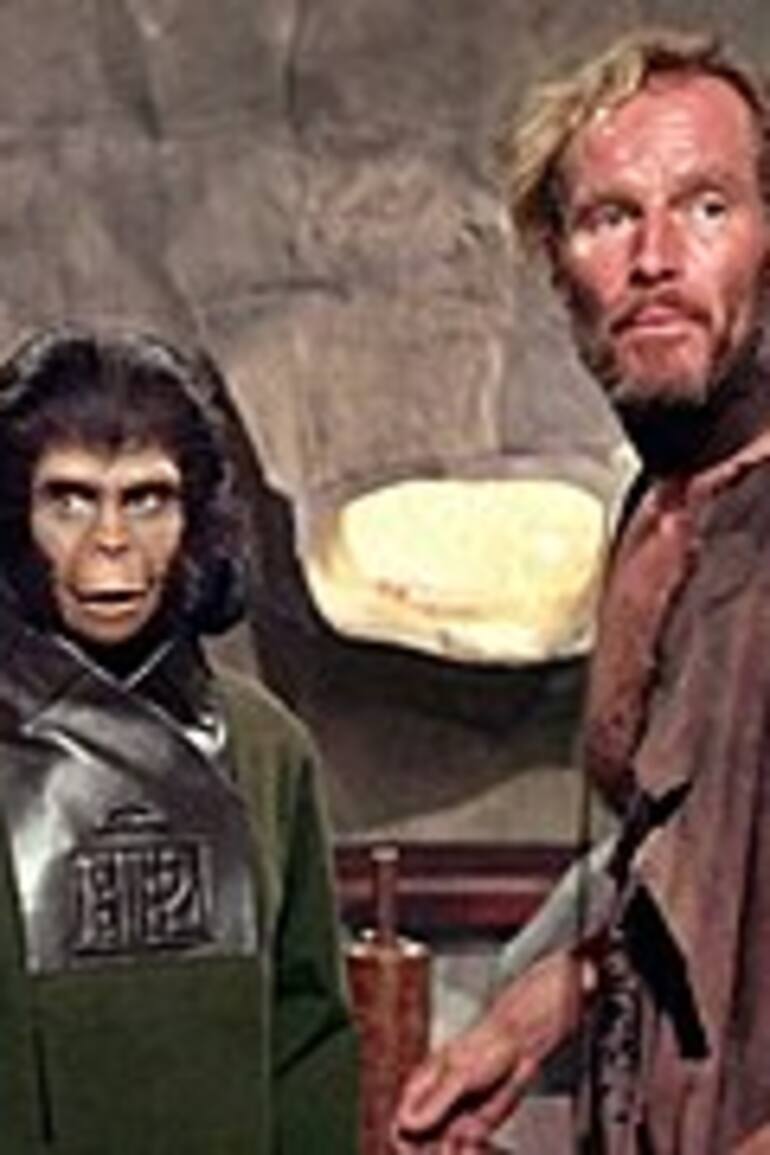 Una imagen del film El planeta de los simios, de 1965, con Charlton Heston. Le seguiría luego una serie de tevé y una saga que hoy parece interminable