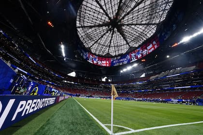 Una imagen del imponente estadio Mercedez Benz, escenario de otra gesta argentina frente a Inglaterra en los Mundiales