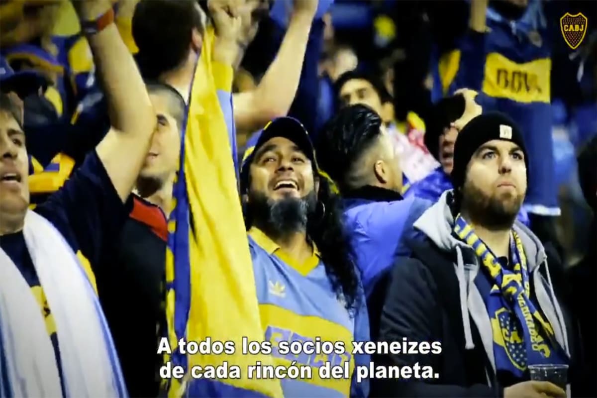 Una imagen del spot institucional de Boca en el que el club les agradece a los socios por su apoyo incondicional.