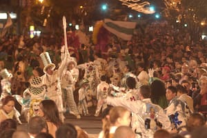 Una imagen del último corso en Avenida de Mayo