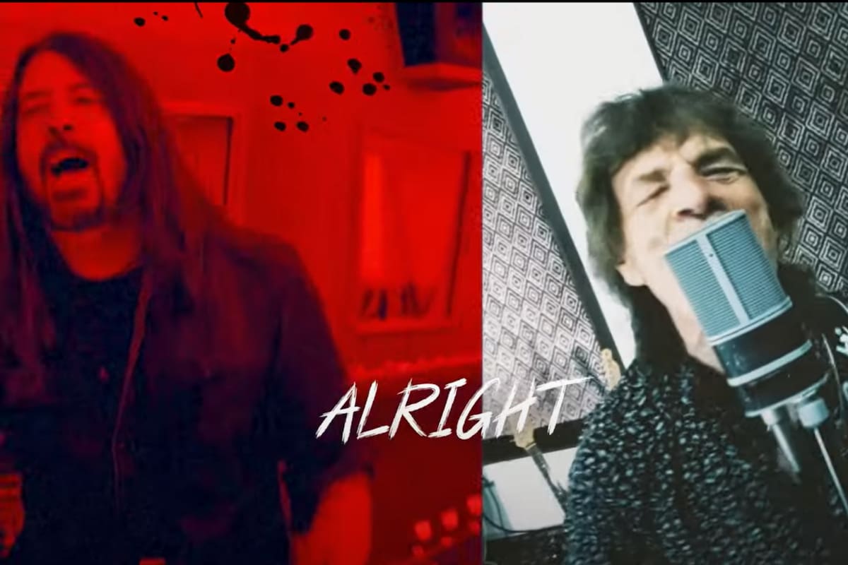 Una imagen del video de Mick Jagger y Dave Grohl