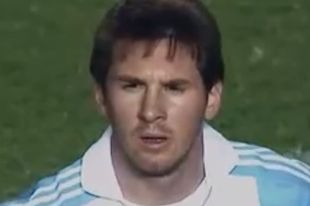 Una imagen del video que publicó Messi