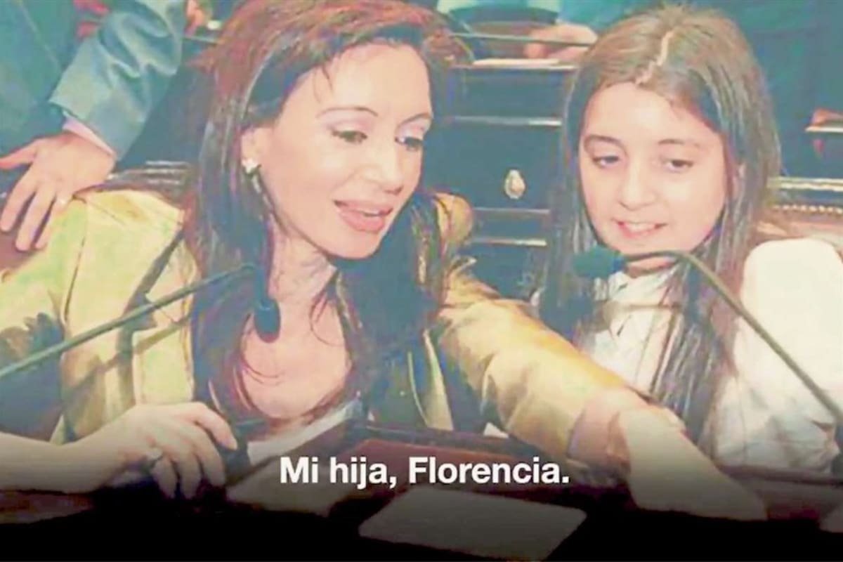 Una imagen del video que usó Cristina