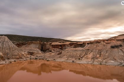 Una imagen panorámica del Valle de Marte, en Rocas Coloradas