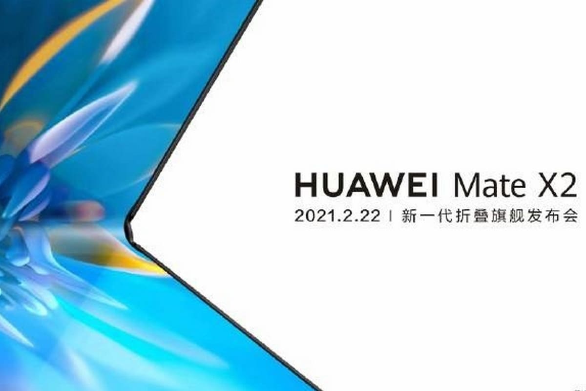 Una imagen publicada por Huawei en la red social Weibo, donde muestra de forma parcial el diseño del nuevo teléfono plegable de la compañía china