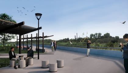 Una imagen que proyecta cómo se vería el proyecto terminado del Nuevo Caminito