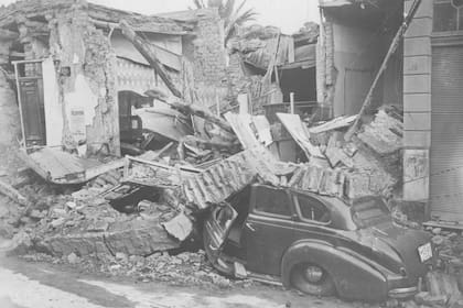 Una imagen que refleja lo devastador que fue el terremoto de San Juan de 1944. Dicen que duró apenas 25 segundos (Archivo General de la Nación)