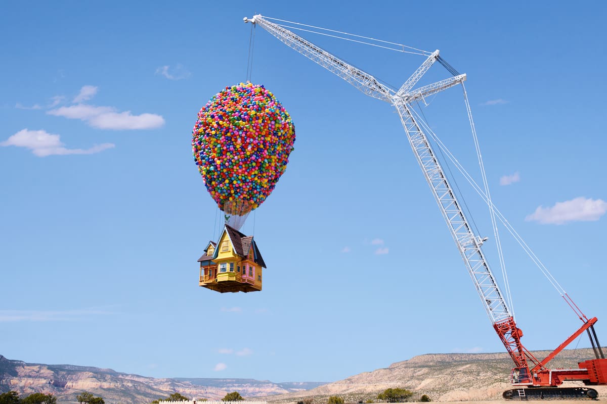 Una fotografía real de la recreación de la casa de UP, ubicada en Nuevo México