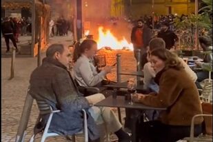 Una imagen viralizada de las protestas en Francia