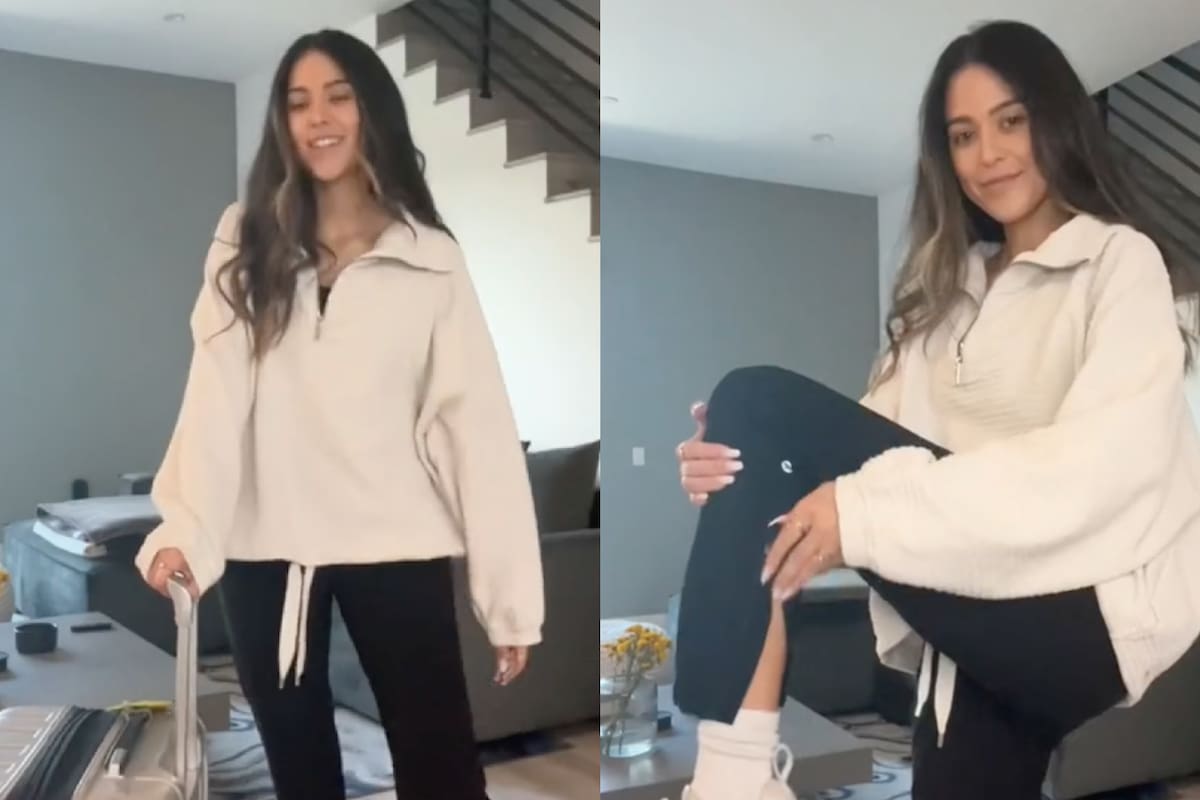 Una influencer muestra su mejor atuendo de viaje, que destaca por su versatilidad según la temperatura dentro de la nave, así como por su toque glamoroso