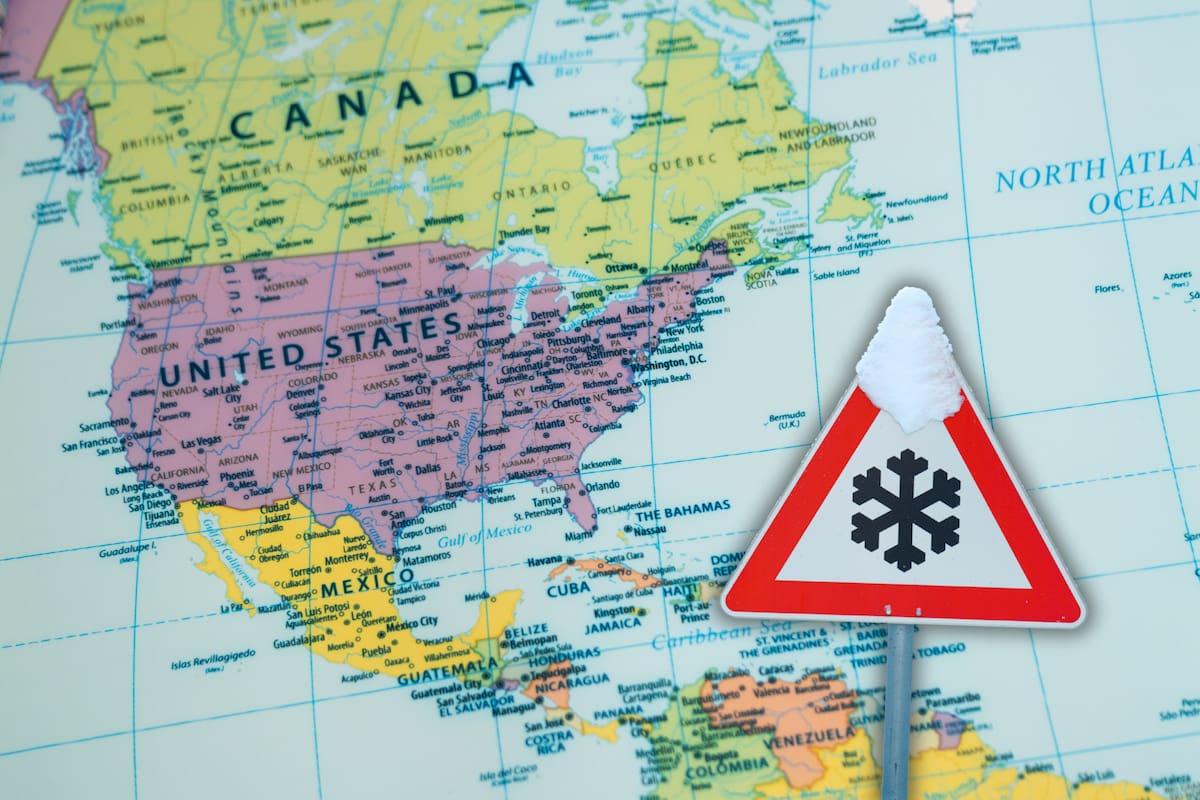 Una irrupción de aire gélido de origen ártico avanza sobre Estados Unidos, impulsada por el vórtice polar