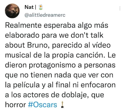 Una joven criticó la interpretación de la canción, que "no tiene relación con lo que se mostró en la película"