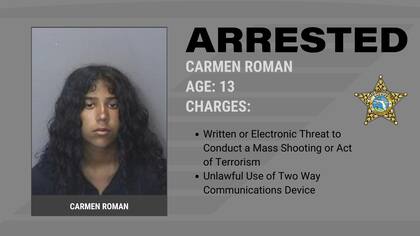 Una joven de 13 años fue arrestada tras realizar una amenaza en sus redes sociales