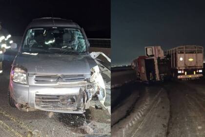 Tránsito asistido en el puente Rosario-Victoria: camión con ganado chocó con una chata y una chica fue embe...