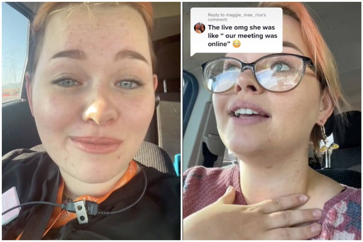 Una joven empleada fue sorprendida cuando olvidó detener una transmisión en vivo durante su reunión de renuncia en una tienda Ulta en Estados Unidos