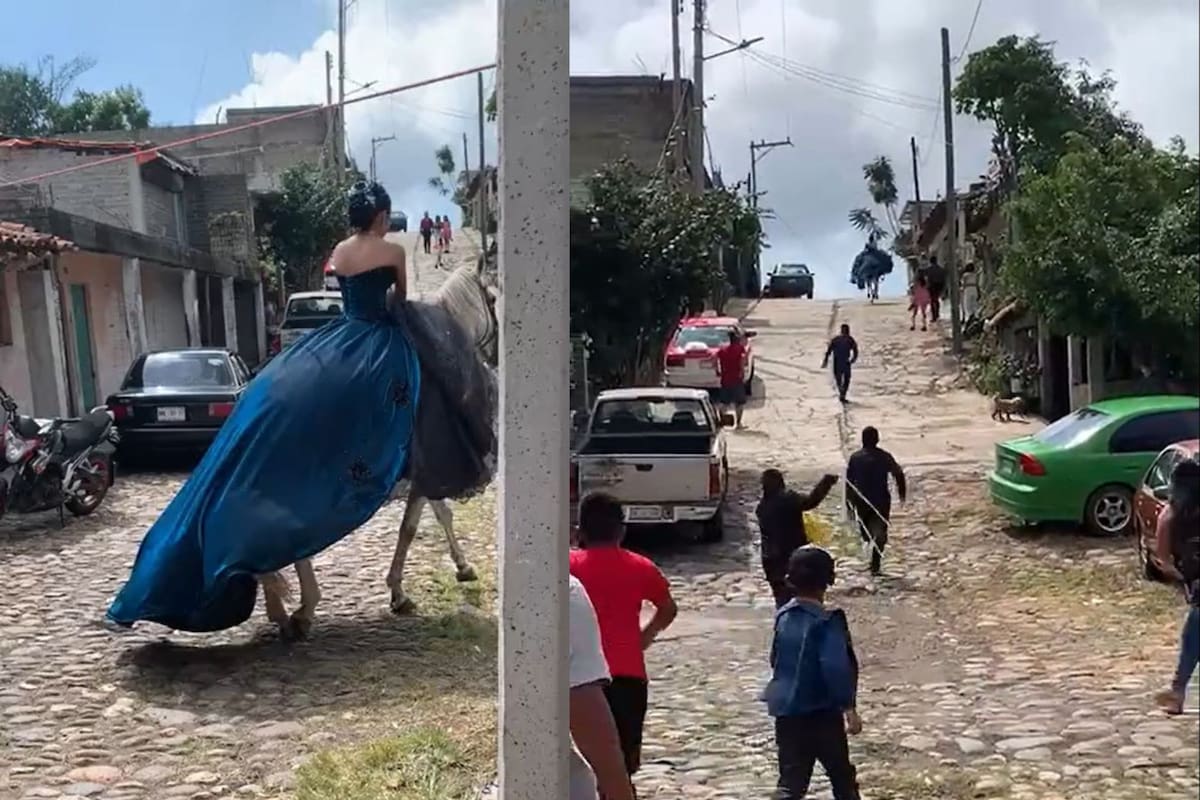 Una joven entró a su fiesta de 15 a caballo, pero la sorpresa no terminó como esperaba