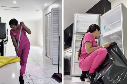Una joven latina mostró cuánto gana con su servicio de limpieza de casas