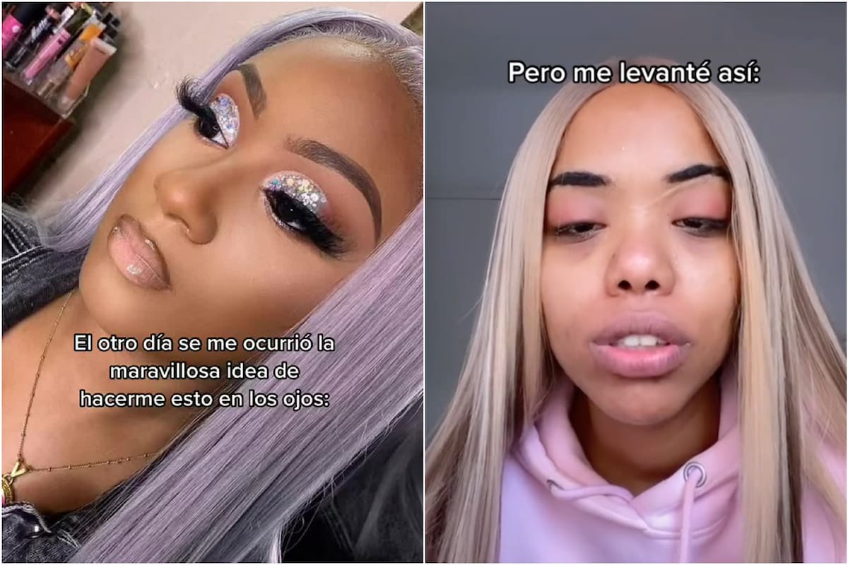 Una joven mexicana mostró en TikTok la peligrosa técnica que probó para pintarse los ojos