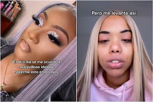 Una joven mexicana mostró en TikTok la peligrosa técnica que probó para pintarse los ojos