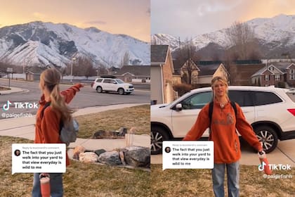 Una joven mostró en sus redes sociales la asombrosa vista que tiene desde el jardín de su casa en Utah