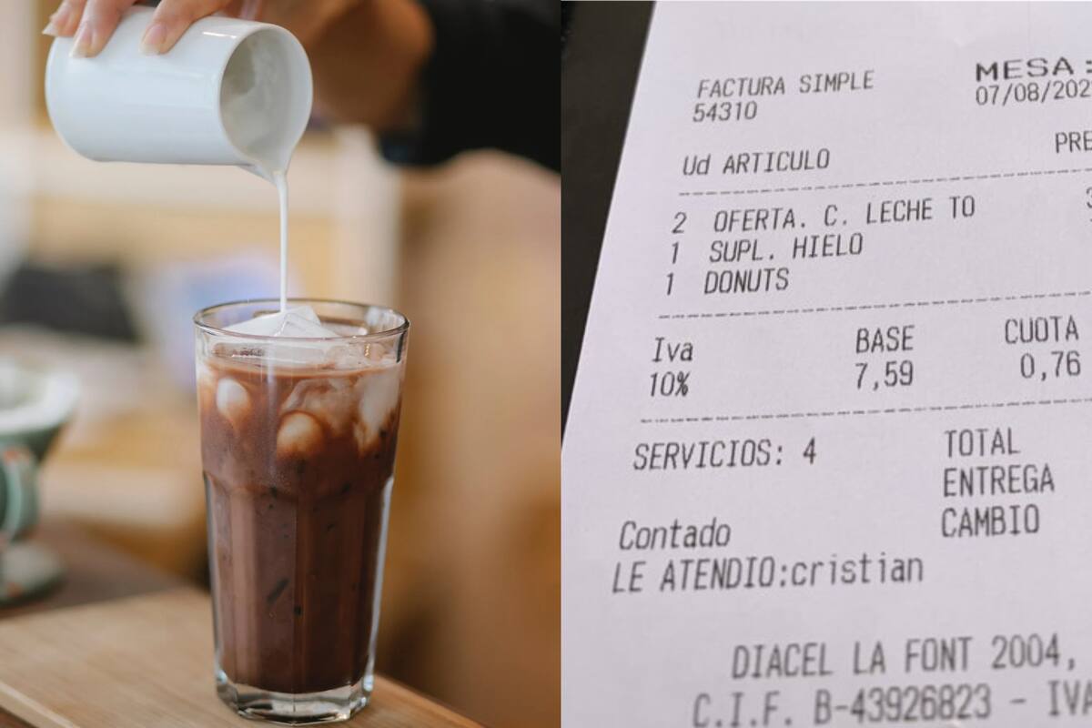 Una joven mostró que le cobraron por ponerle hielo a su bebida