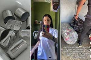 Una joven recicló por un año latas de conservas y al canjearlas quedó sorprendida con el dinero que le dieron