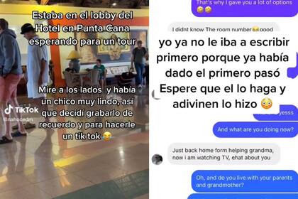Una joven tiktoker que se divertía en sus vacaciones vio a un chico y se enamoró