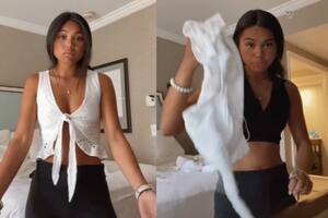 Una joven tuvo que dejar de lado el glamour y cambiarse la ropa para poder ingresar a Disney World, según contó en un video