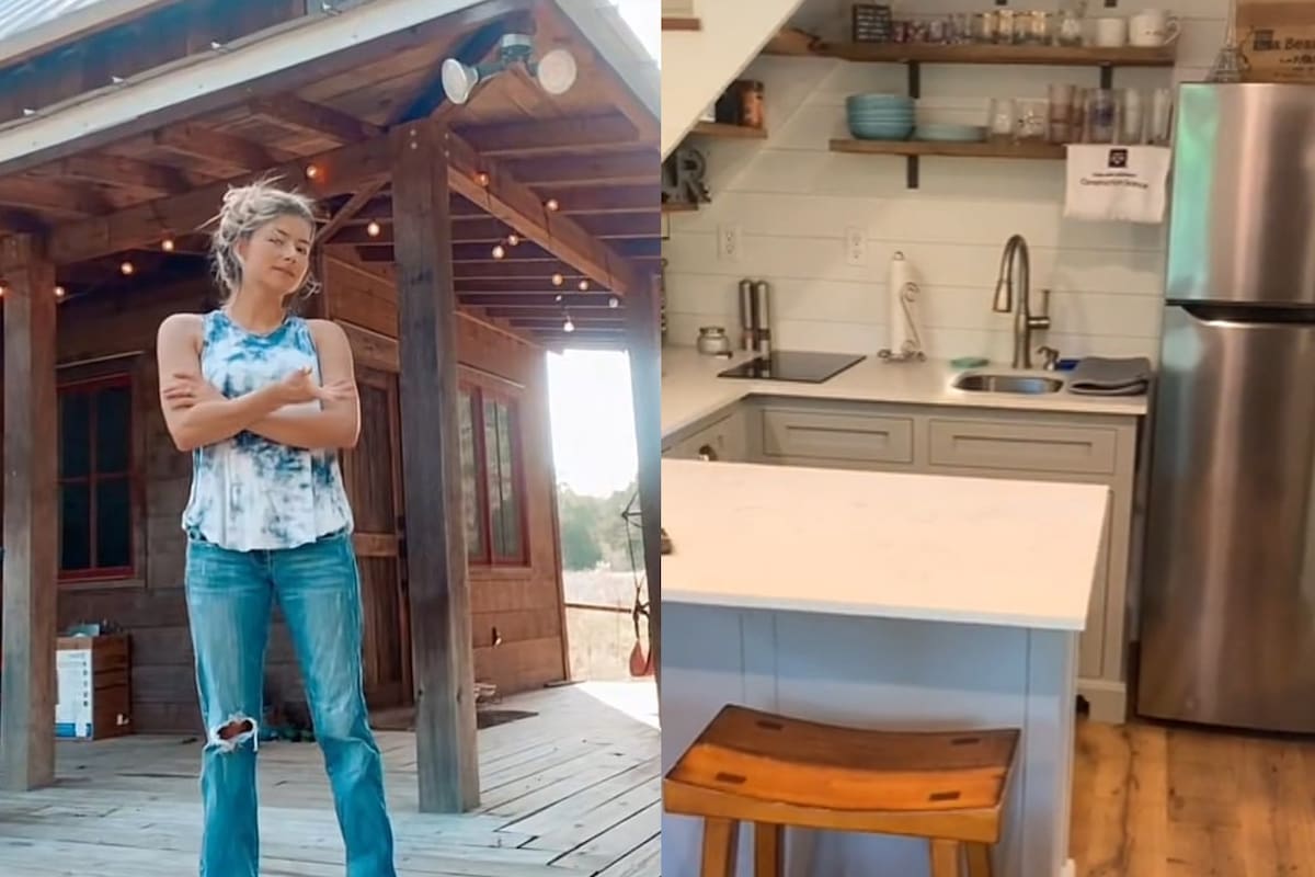 Una joven vive con privacidad y sin pagar alquiler en una minicasa construida en el jardín de sus padres