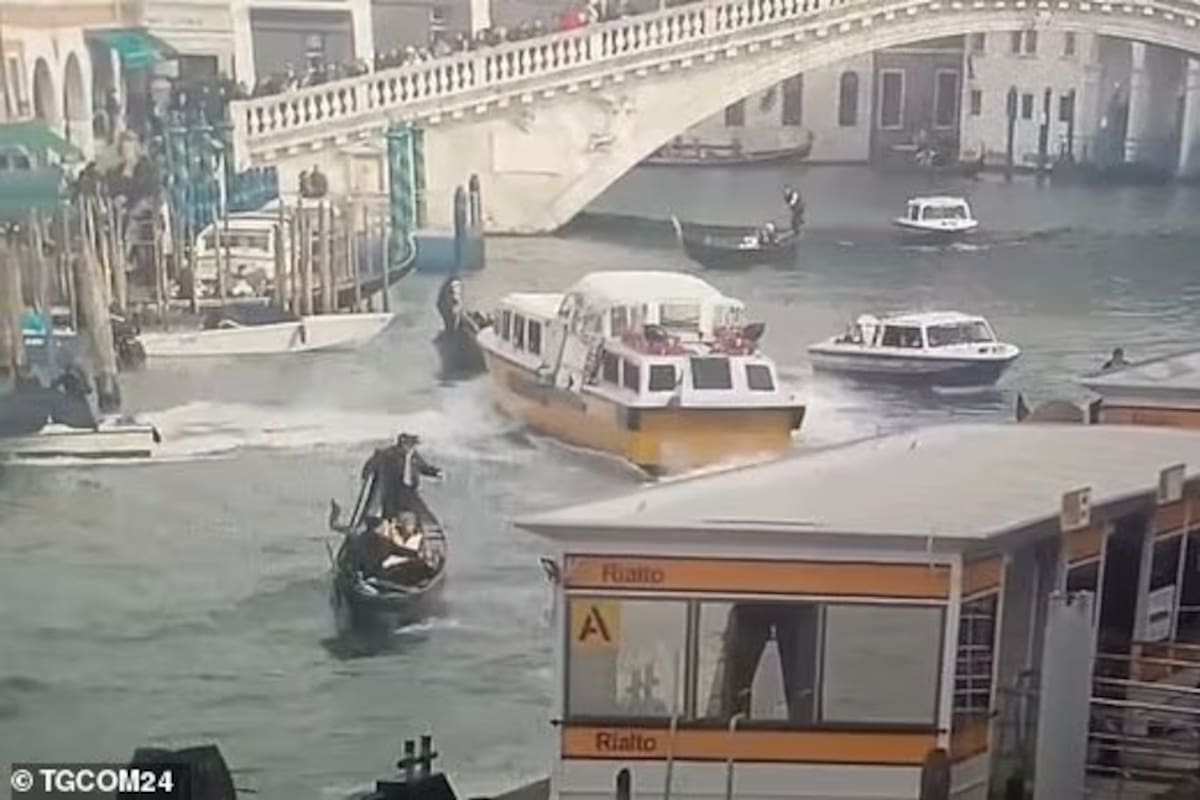 Una lancha perdió el control en el canal de Venecia