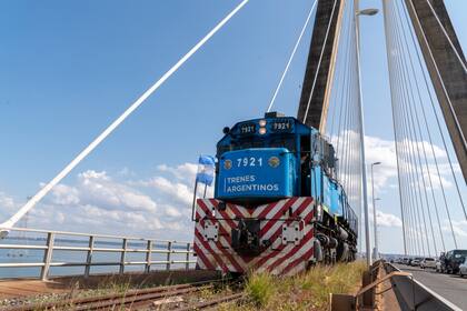 Una locomotora de Trenes Argentinos.