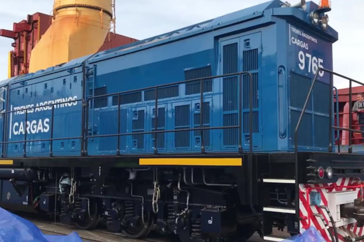 Una locomotora del Belgrano Cargas.
