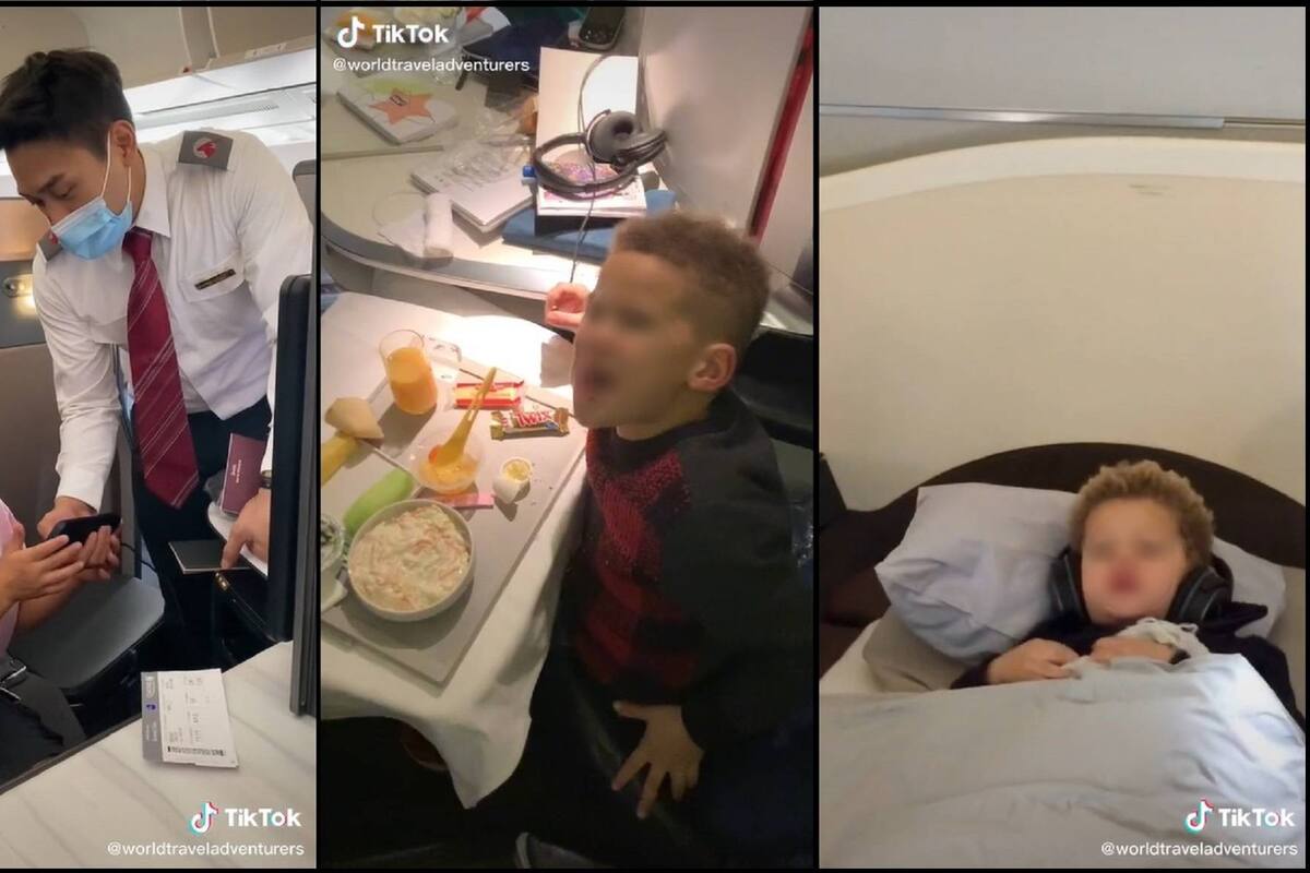 Una madre desató un debate por preguntarle a sus seguidores si los niños pueden volar en primera clase