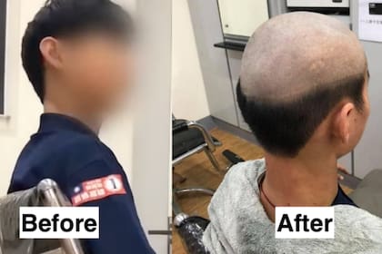 Una madre llevó a su hijo a la peluquería para cortarse el pelo, pero el joven se llevó una sorpresa que hizo estallar en furia