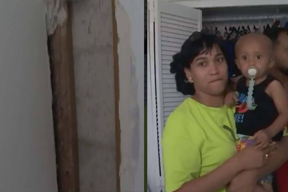 Una mamá y su bebé se salvaron de milagro cuando un rayo cayó en la habitación donde dormían