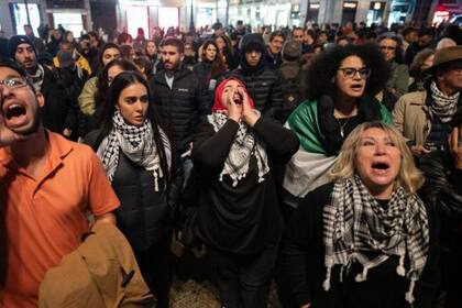 Una manifestación a favor de palestina en medio de la guerra en Gaza