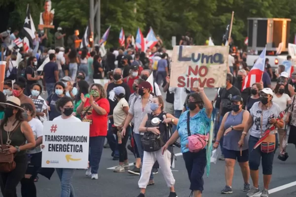 Una manifestación contra LUMA Energy