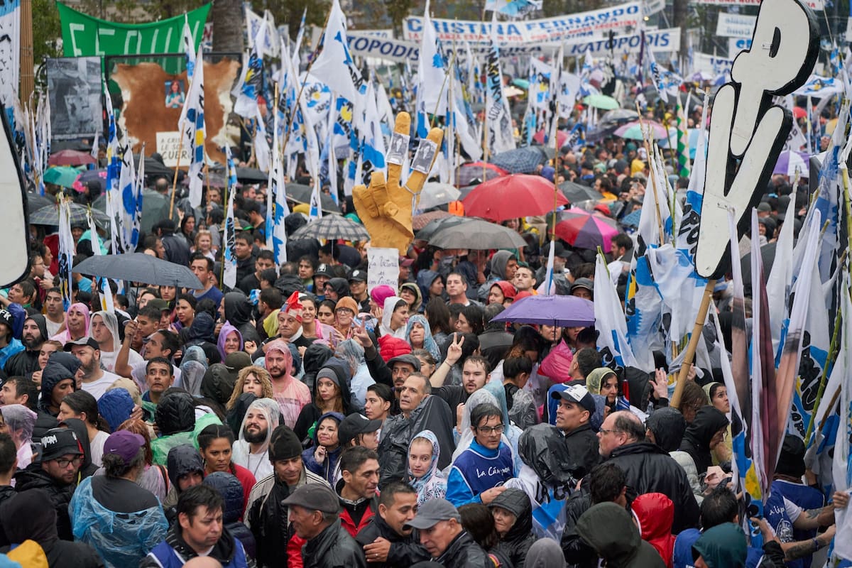 Una manifestación en el centro de Buenos Aires